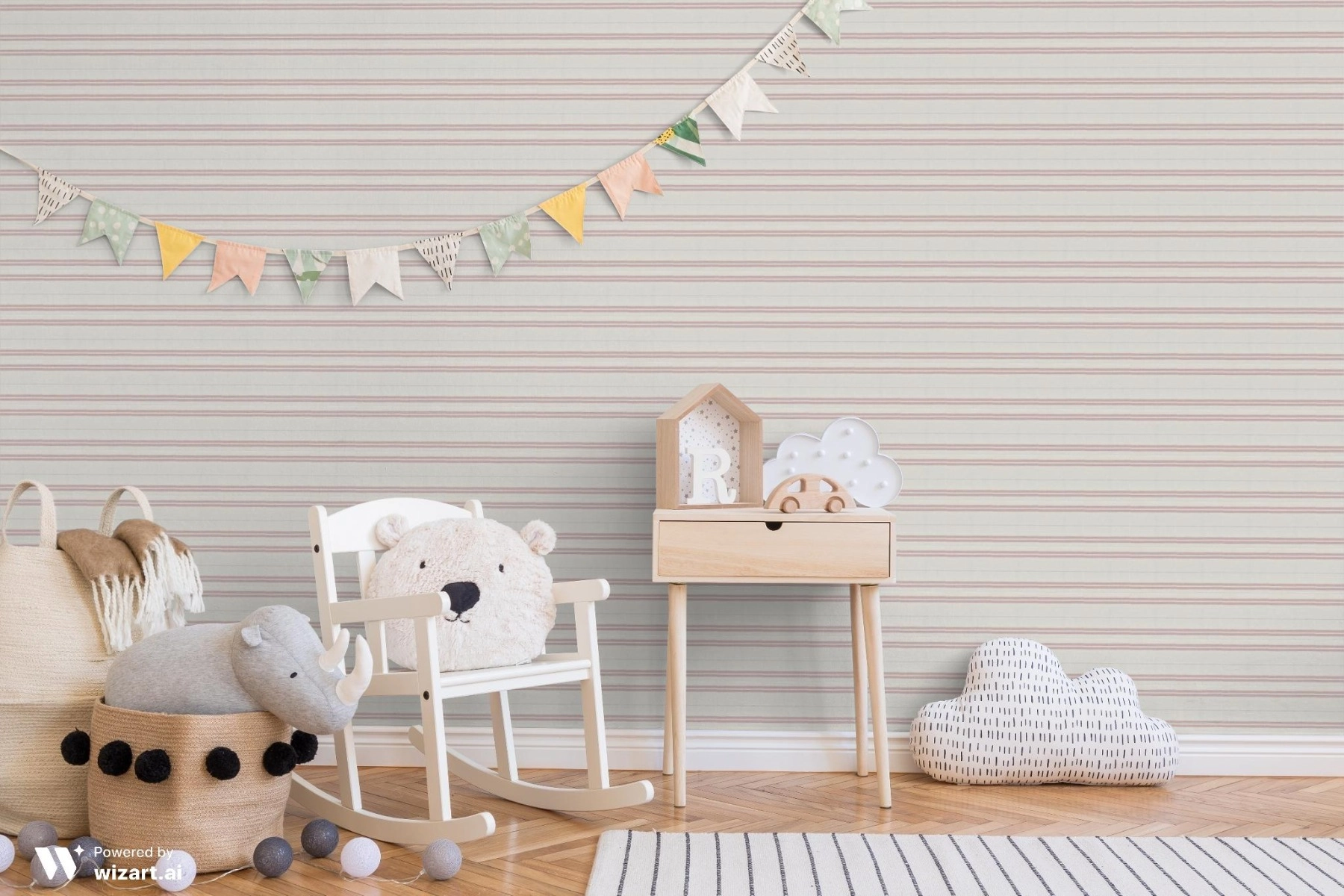 Tecido Lista Sacaria Natural Candy