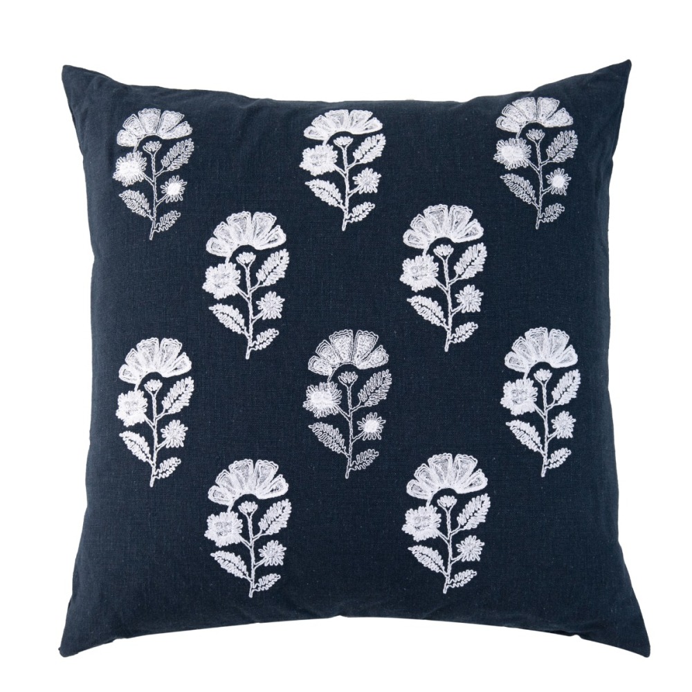Almofada Azul Bordado Off