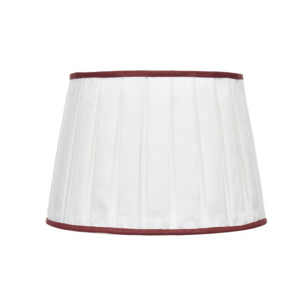 Cúpula Pregueada em Linho Off com Vivo Bordô - SKU 05300889V2