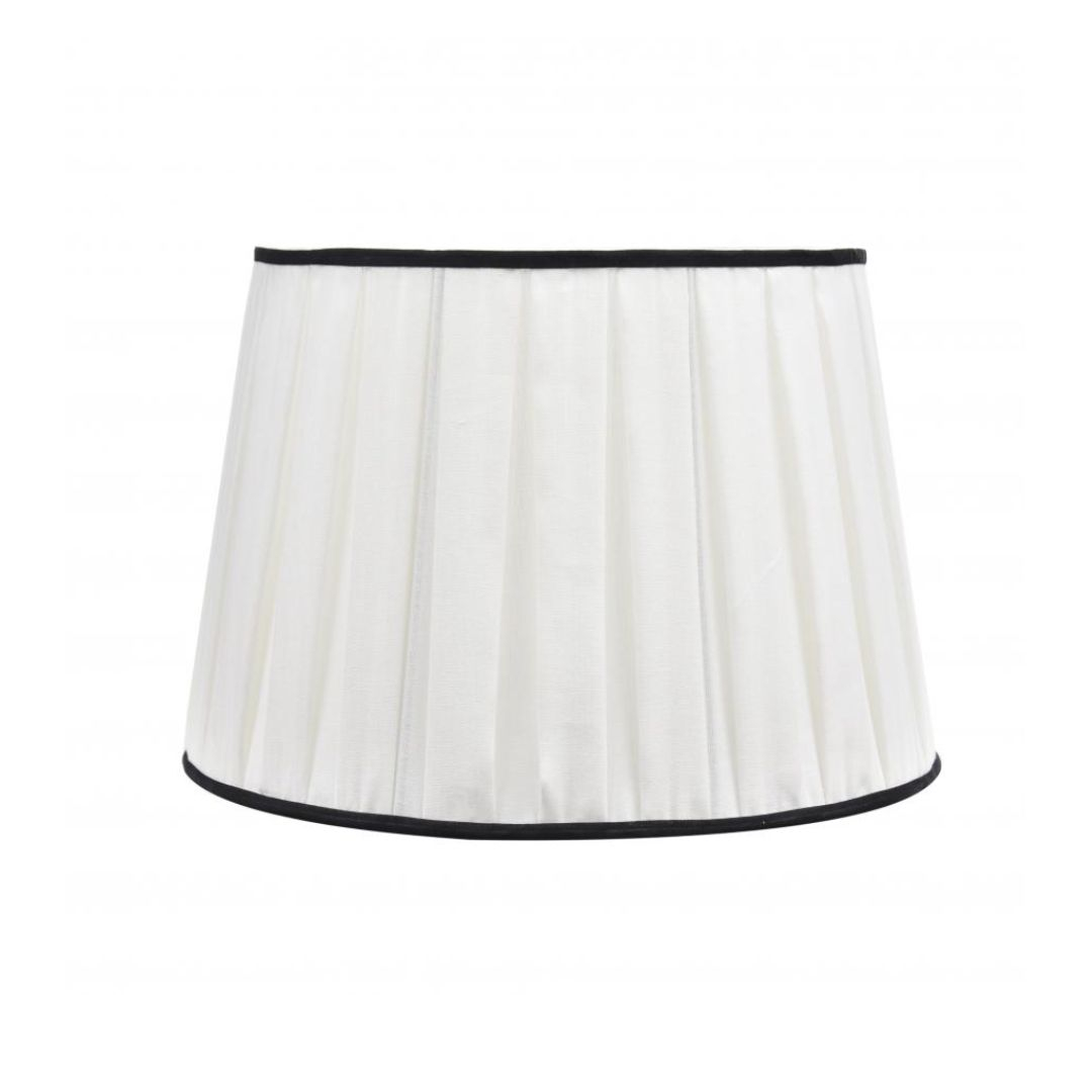 Cúpula Pregueada Linho Off com Vivo Preto - SKU 05300887V3