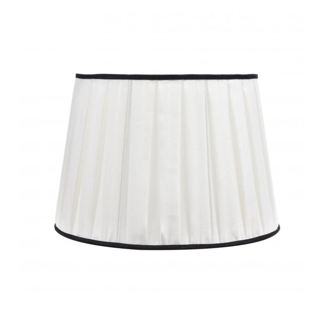 Cúpula Pregueada Linho Off com Vivo Preto - SKU 05300887V3