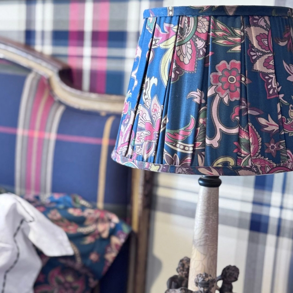 Cúpula Franzida Paisley Blue-GG