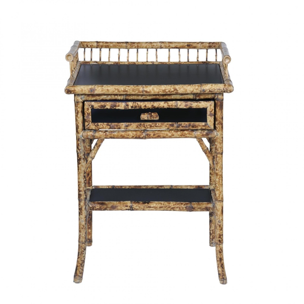 Mesa De Cabeceira De Bambu Tigrado P