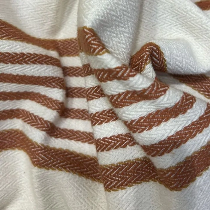 Tecido Lista Nepal Rusty