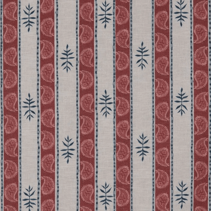 Tecido Lista Paisley Escarlate