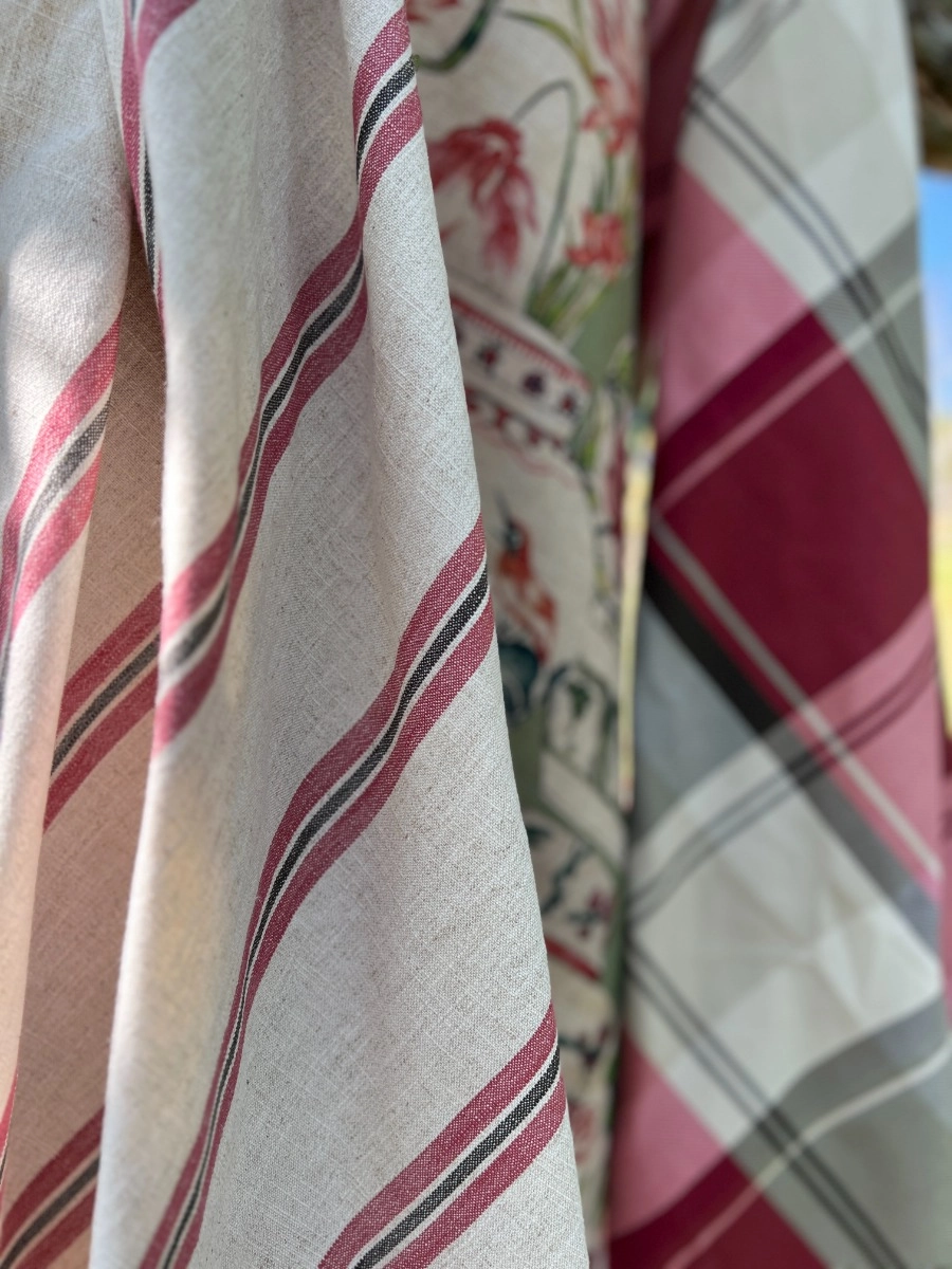 Tecido Lista Chloe Poppy