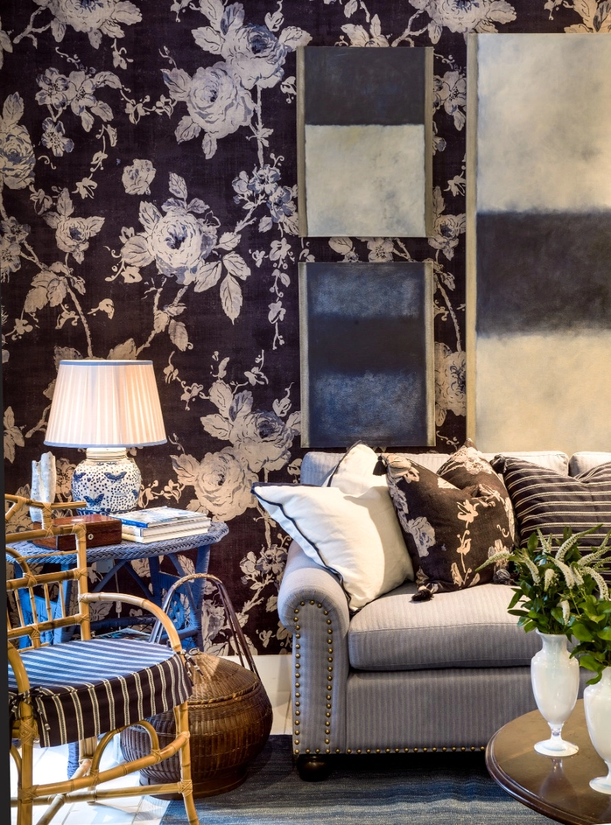 Cadeira Cana Capinha Denim 