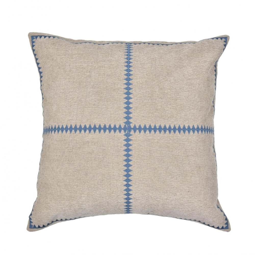 Almofada Bordada Tramado Devorê Capuccino