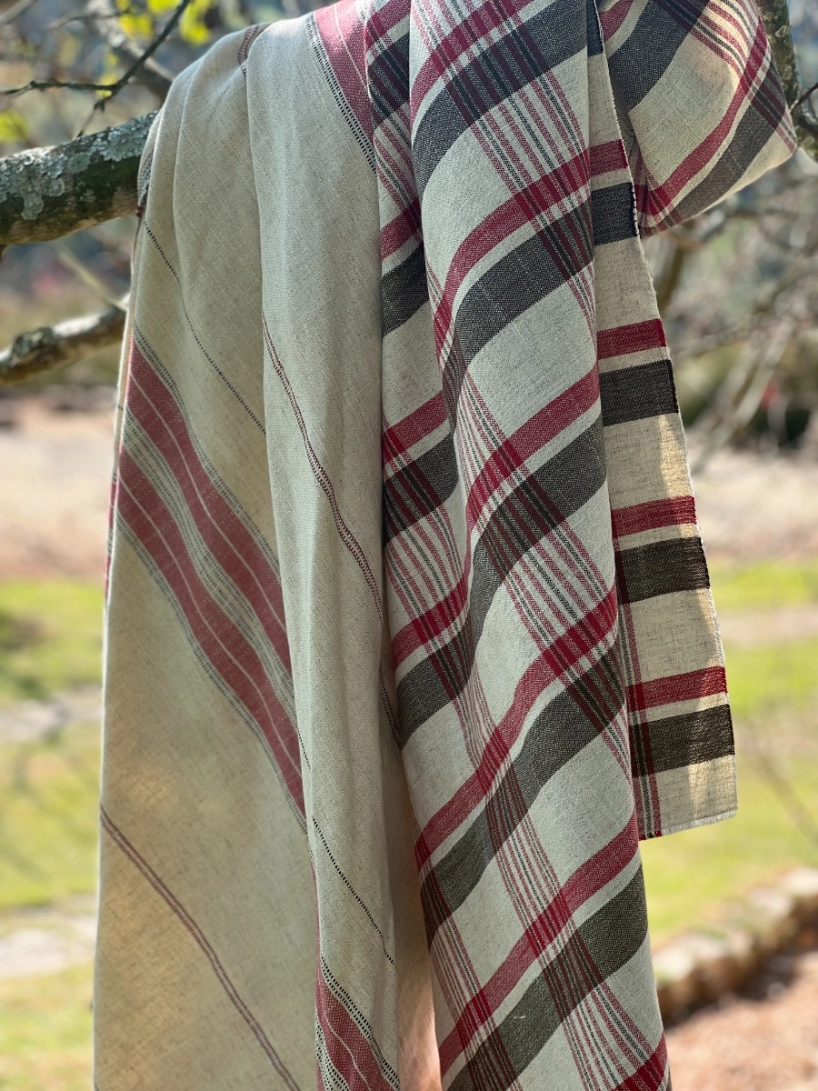 Tecido Lista Sacaria Natural Candy