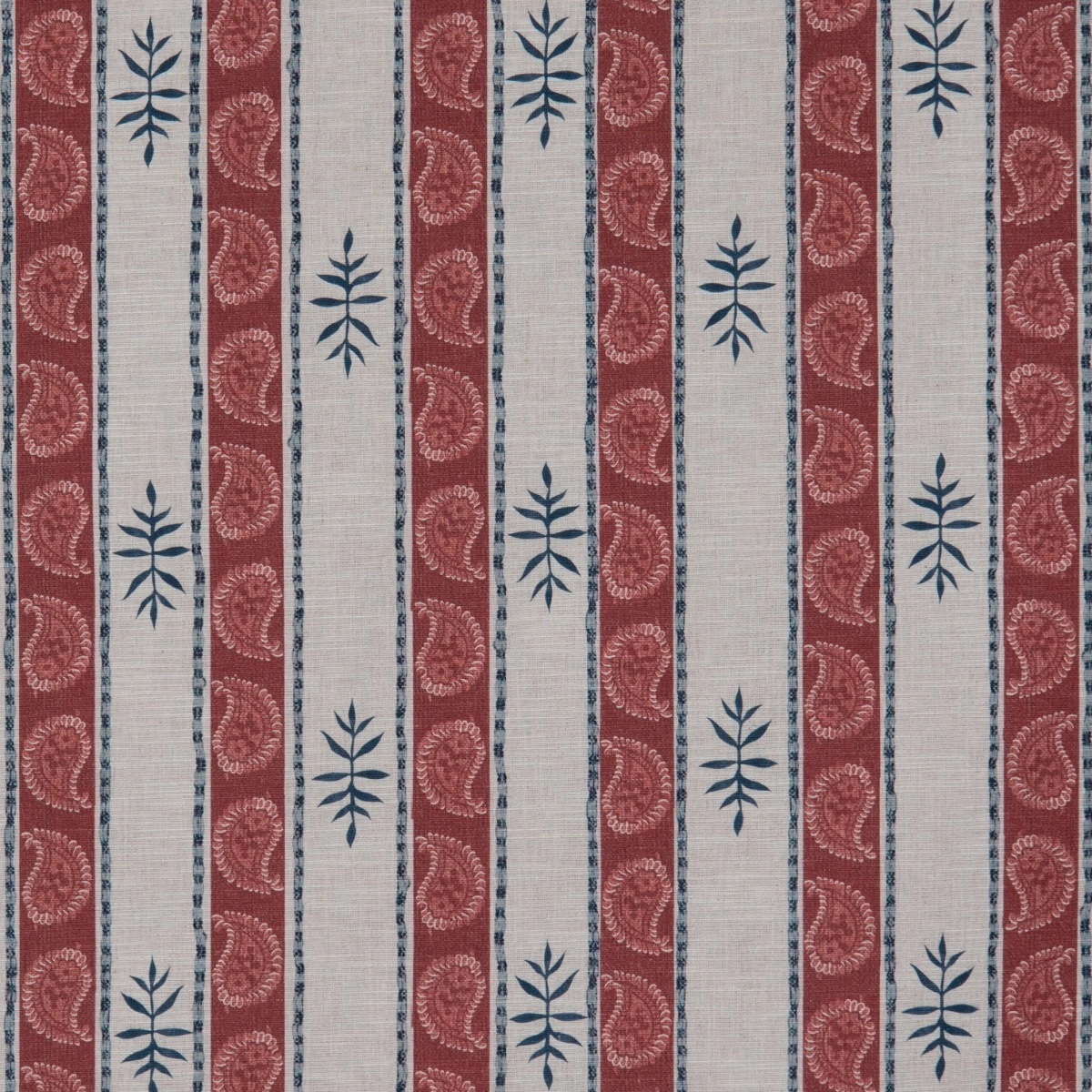 Tecido Lista Paisley Escarlate